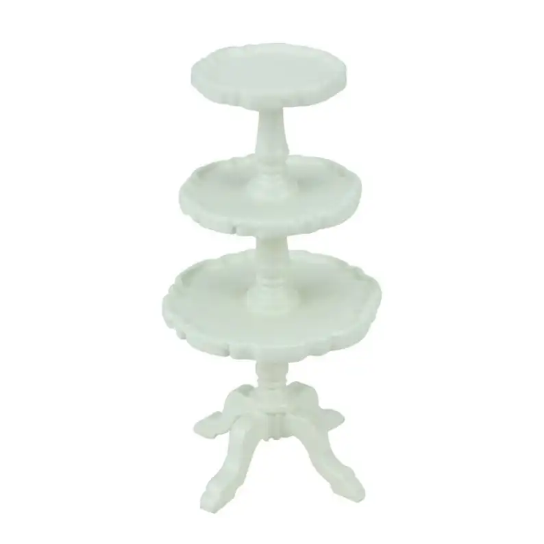 

Мелкая миниатюрная мебель в масштабе 1/12, хорошо сделанная деревянная белая подставка для торта