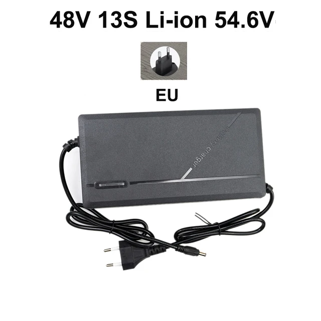 Smart Multi-Voltage Lithium Battery Charger with Adjustable Ampere Settings and EU Plug