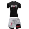 Anime Berserk Compression Set Fitness Suit for Men Quick Dry Compression Shirt+Gym Performance Shorts Running Workout Sportswear 4
