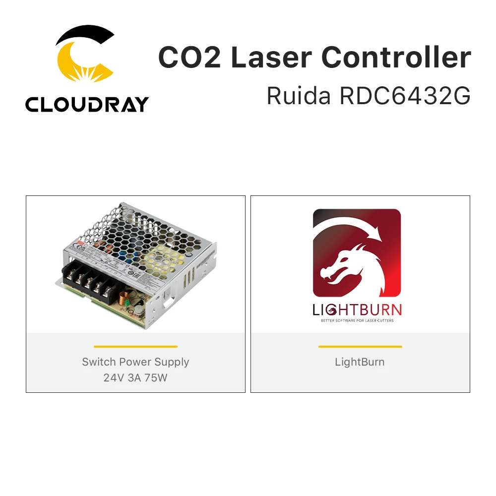 Clouday Ruida RDC6432 CO2 Laser Controller System for Laser Engraving Cutting Machine Replace AWC708S Ruida 6442S Ruida Leetro