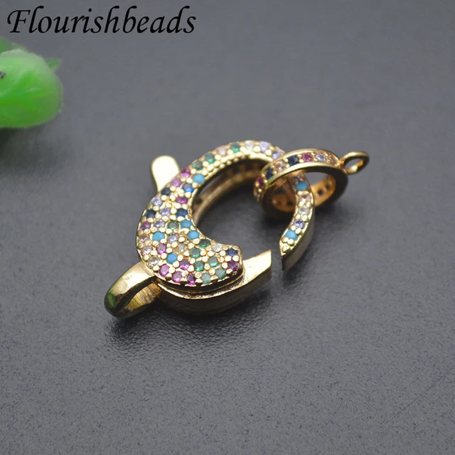 Luxury Earring Hooks Findings for Jewelry Making Zirconia Gold Plated  Handmade Diy Earring Clasps Fasteners Accessories Copper - AliExpress