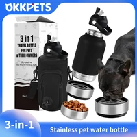 OKKPETS 32Oz 3 in 1 Stainless Steel Dog Water Bottle 1