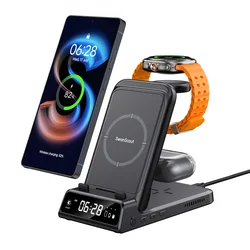 SwanScout Multi-Device Wireless Charging Station (Black)