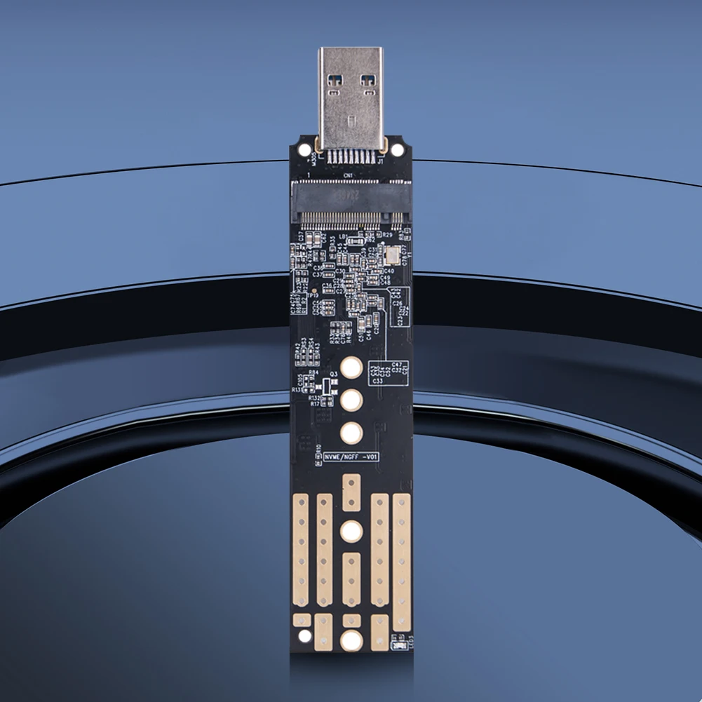 JMS581DL 칩 듀얼 프로토콜 SSD 인클로저, PCIe AHCI M.2 SATA NVME SSD 어댑터 지지대, 2230 2242 2260 2280 SSD용