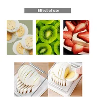 Trancheuse à œufs multifonctionnelle en acier inoxydable, peut couper des aliments mous pour des outils de cuisine ménagers pratiques et rapides 4