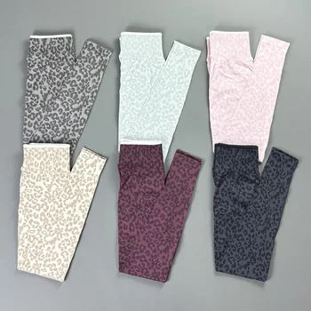 HISTELLO Leopard Print Leggings Women Seamless Scrunch Butt Gym Tights Squat Proof Cycling Fitness Workout Sports Trousers