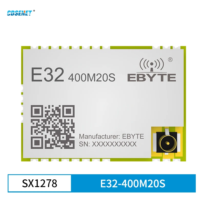 CDSENET SX1278 433MHz 470MHz Lora Wireless Module SPI Long Distance 5KM Low Power 20dBm E32-400M20S Antenna Stamp hole/IPEX 410 125 493 125mhz lora digital analog wireless acquisition module cdsenet e150 400t30s low power 30dbm 8km smd modbus ipex