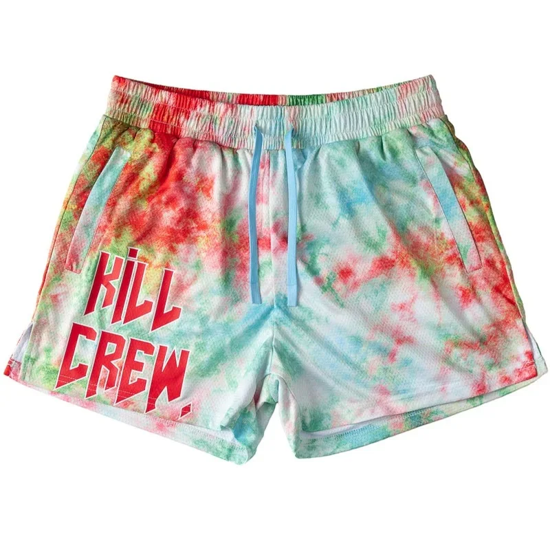 2024 New Summer Men's Sports Shorts Fitness Basketball Beach Pants Travel Mesh Breathable College bodybuilding Gym Basic Shorts 4