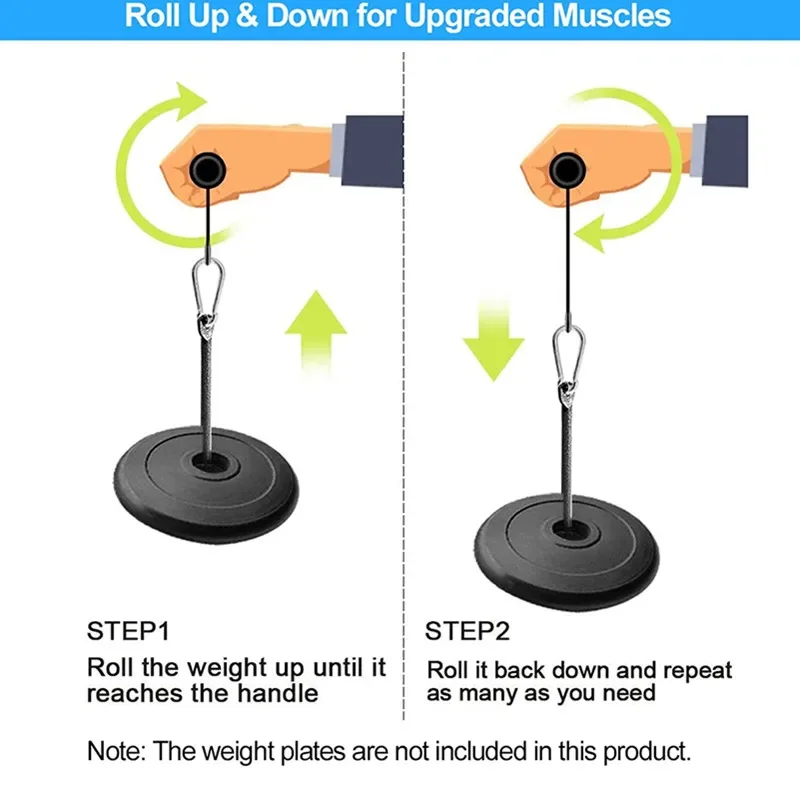 Forearm Strength Trainer Wrist Hand Grip Hand Strength Exerciser Waist Roller Equipment for Gym Home Fitness Workout