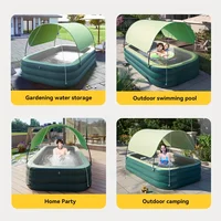 1 pièce [dépare l'été] piscine gonflable équipée d'un pare-soleil Extra-large, vert frais apporte un sentiment de fraîcheur à la maison 4