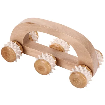 Hand Held Back Massager Arm Roller Ball Neck Handle Hammer Foot Rollers Wood Tools