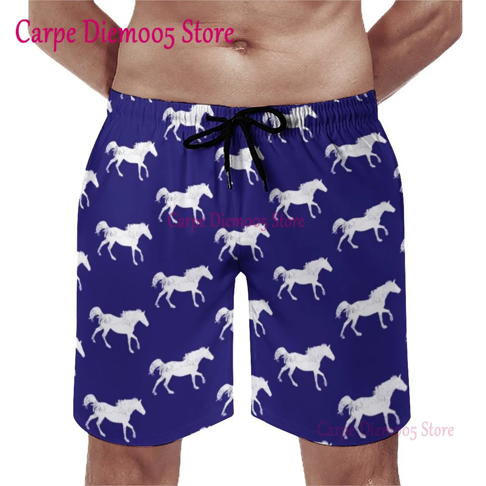 Pantaloncini Da Tavola Da Cavallo Al Galoppo Comodi Da Tavola Da Uomo Pantaloni Da Corsa Corti Stampa Pantaloni Da Tavola Giornalieri Di Grandi Dimens