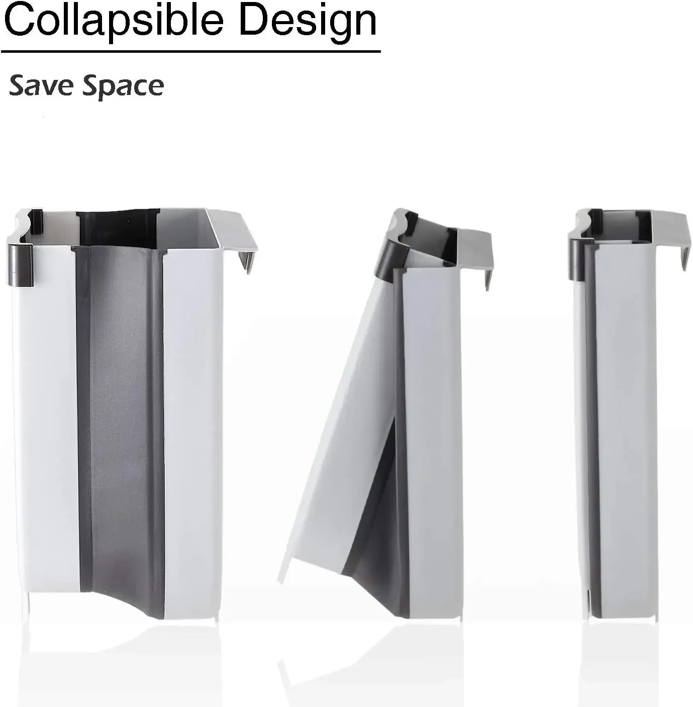 Trash Can 7L/10L Collapsible Wall Mounted Slim With Bag Container Plastic Hanging For Kitchen Bathroom