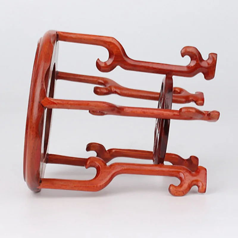 Wood Circle Bonsai Stand Display, Flower Stands, Vase Tray, Bonsai Planter Pots Stand, Household Desktop, Small Flower Table