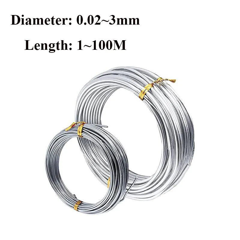 1m/5m/10m Stainlessy Wire Diameter 0.02-3.0mm   304 Stainlessy Steel Wire 1m 5m 10m 304 stainless steel wire single bright stainless wire diameter 0 02 3 0mm length
