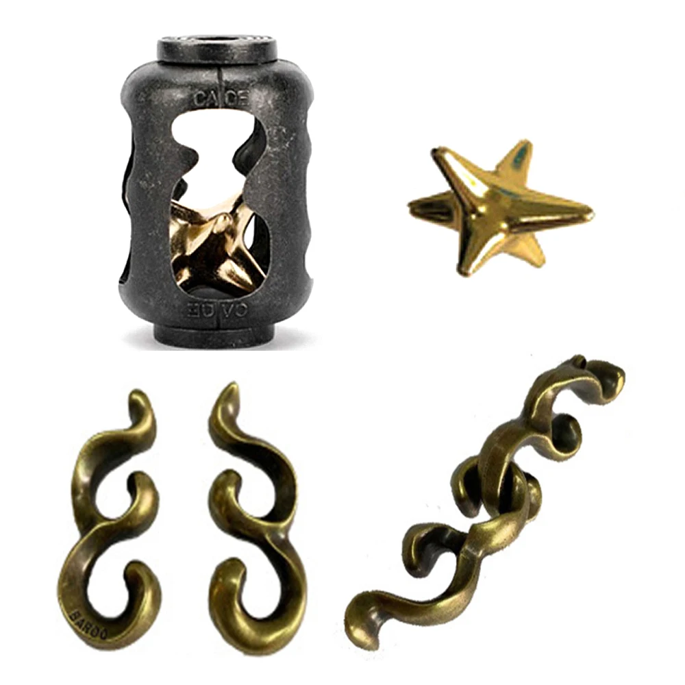 Classic IQ Metal Brain teaser Magic Puzzles Toys Locks Baffling Wire Diecast Kirsite Game Intelligence For Adults Game Test Mind 6