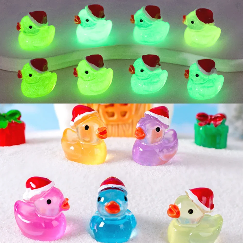 100 Mini Anatre Luminose Al Buio In Resina – Simpatici Anatroccoli Colorati Per Decorazioni Fai Da Te, Giardino E Casa Delle Bambole - 3