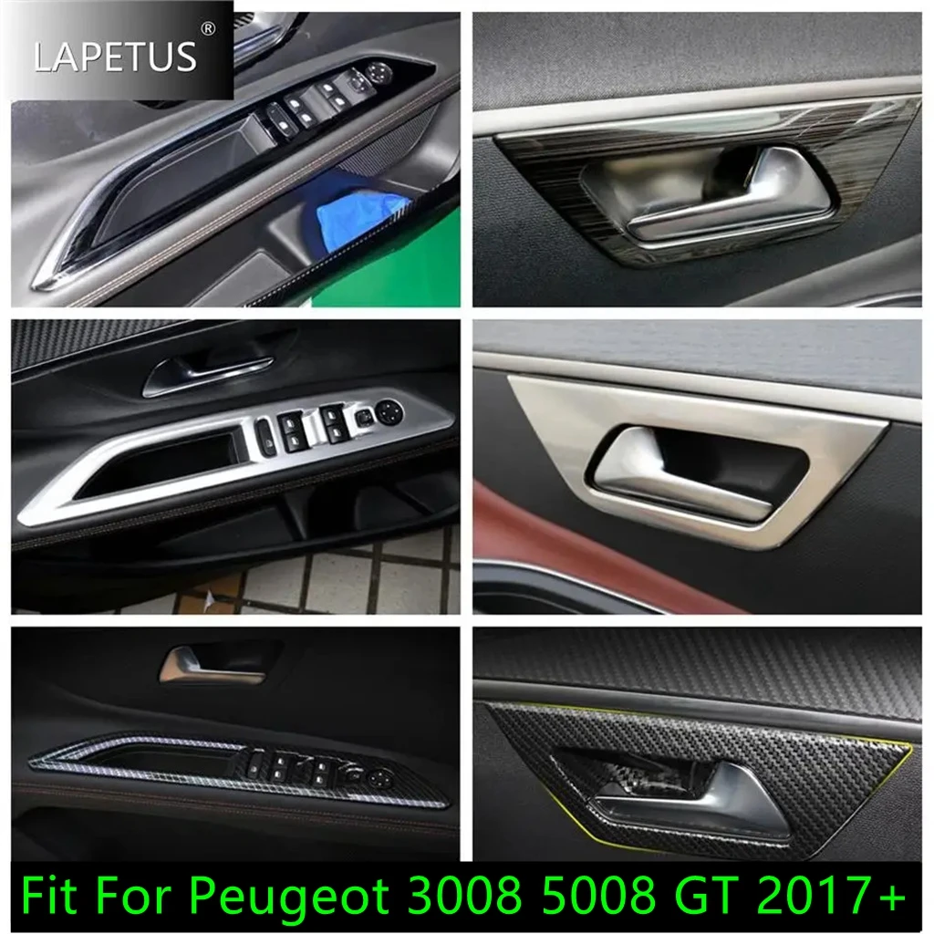 

Car Interior Door Armrest Window Lift Control Panel / Handle Bowl Accessories Cover Trim For Peugeot 3008 5008 GT 2017 - 2023