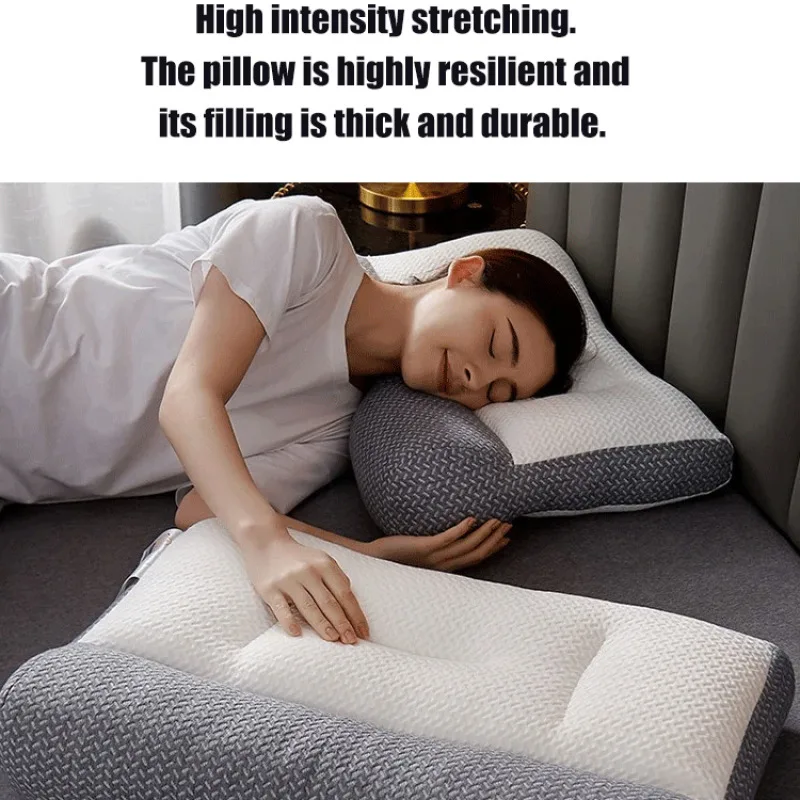 Anti-traction soy fiber pillow Neck pillow Breathable pillow improve sleep Adult simple health care comfortable and safe design 5