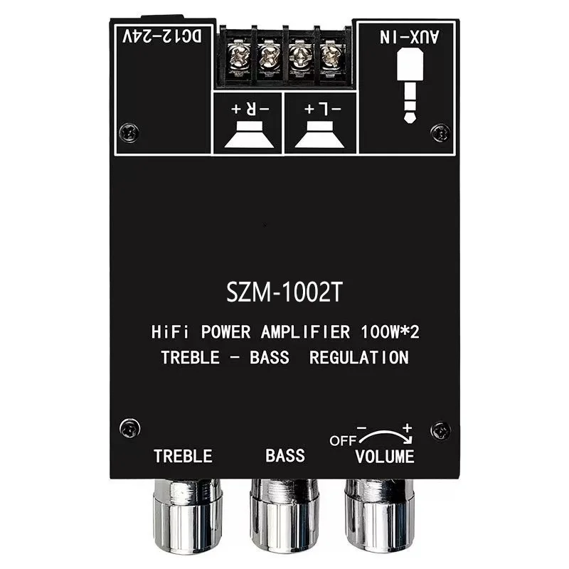SZM-1002T 2*100W Bluetooth 5.0 Subwoofer Amplifier Board TPA3116 2.0 Channel Hig