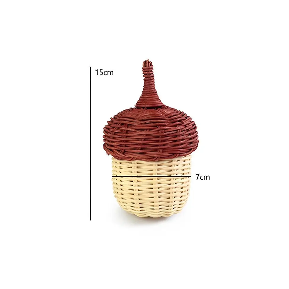 Mini Rattan Crossbody Handbag Pinecone Bag for Kids