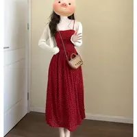 Red Floral Print Strapl Maxi Dr Women's Summer 2025 New Sle Beach Vaion Svel Long Beach Dr