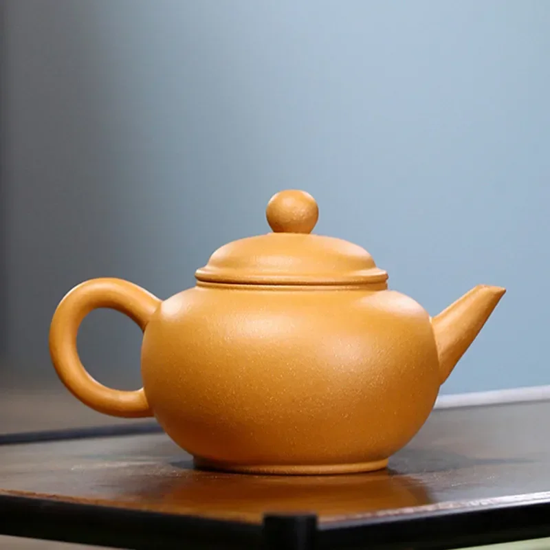 Purple Clay Teapot 100ml Chinese Yixing Purple Clay Teapot Raw Ore Section Mud Home Tea Pot Ball Hole Filtration Zisha Kettle Handmade Tea Set
