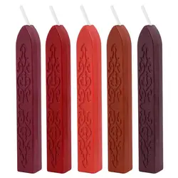 Pack of 5 Solid Color Sealing Wax Sticks for Envelopes, Invitations, and Gifts (Mixed color set 10)