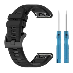 Advanced Silicone Quick Fit Strap - Multiple Size Options - 22mm (Black Grey)