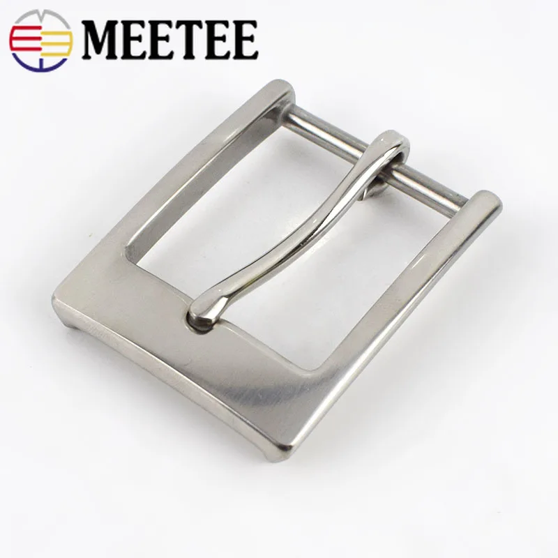 

Meetee 1pc/3pcs 35mm Stainless Steel Belt Buckles Men Pin Buckle Belts Head DIY Leather Craft Hardware Decor Accessories ZK842