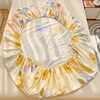 1pc Queen Bed sheets with Elastic Band Adjusted Bed Cover Queen/King sabanas cama matrimonial Flower Printed Sheet No Pillowcase 6