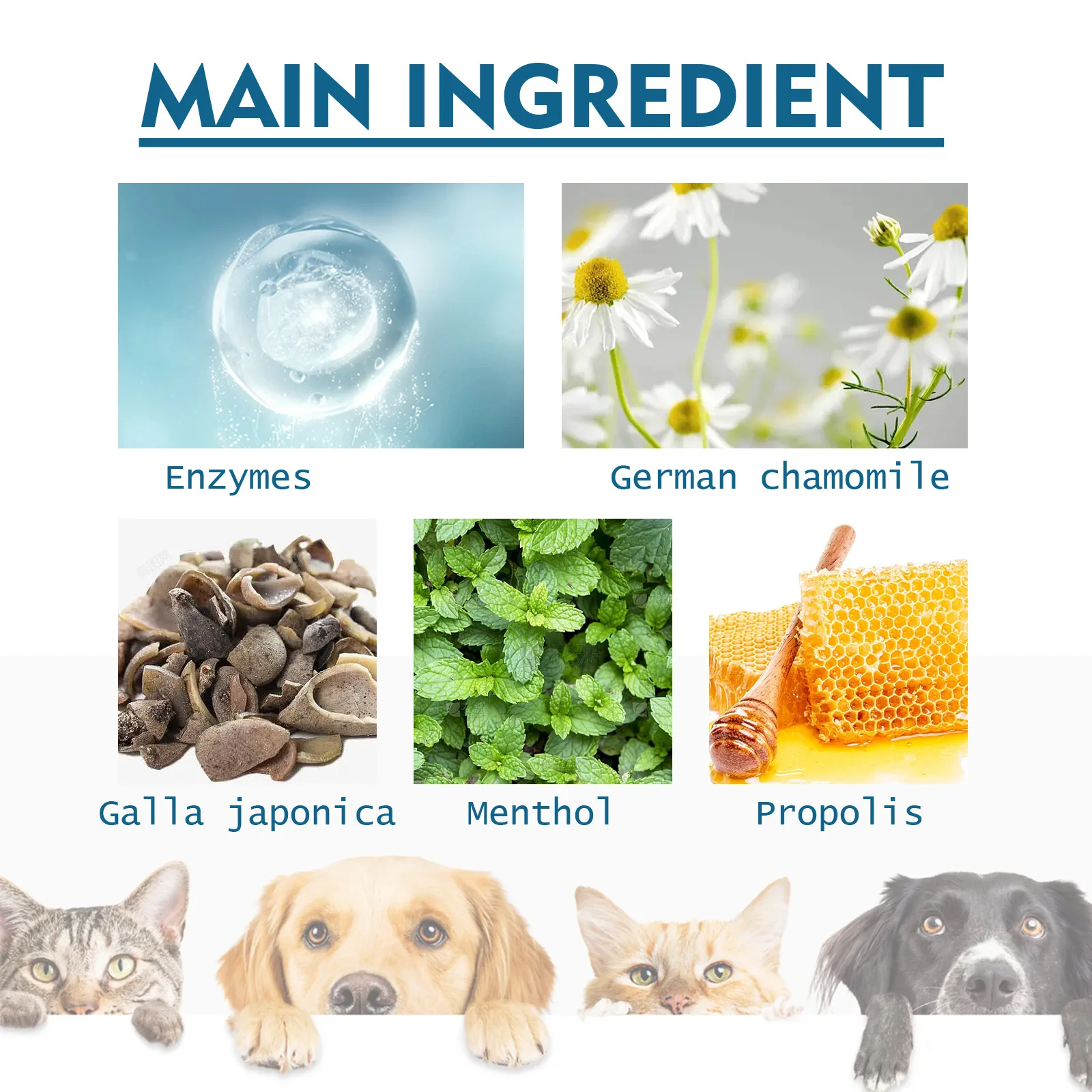 Pet Oral Cleaning Spray, Dog and Cat Tartar Removal and Bad Breath Refreshing Oral Care Spray