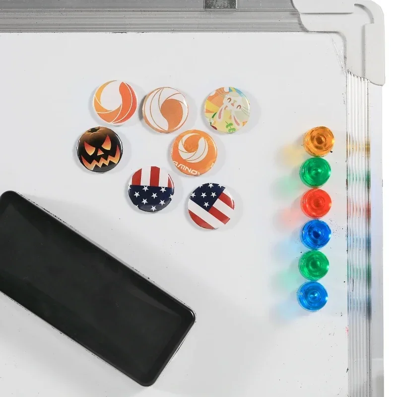 Badge Parts Button Making Supplies 100pcs 25mm 32mm 44mm 58mm Magnet Fridge Button Making Parts DIY Refrigerator Button Badge Maker Machine Accessories