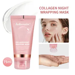 Lakerain Collagen Night Mask for Elasticity & Hydrated Glowing Skin (Pink)