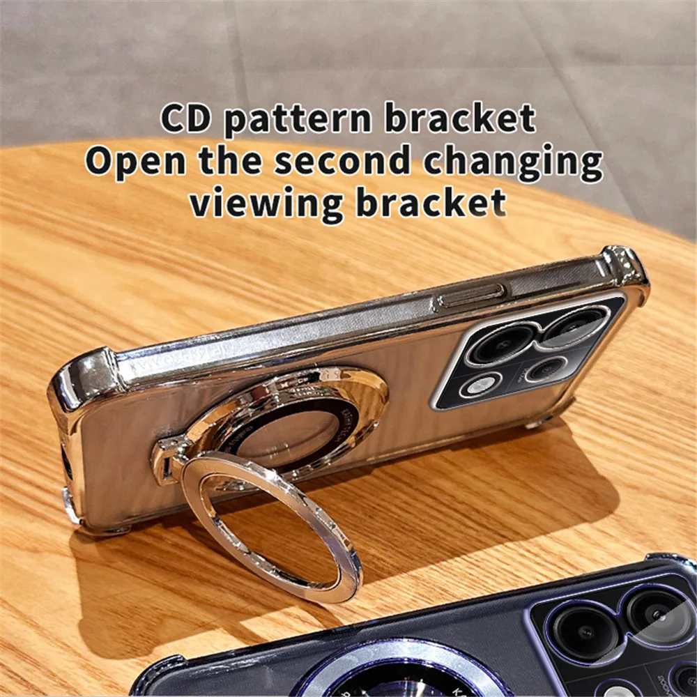 Luxury Magnetic Plating Stand Shockproof Phone Case Cover