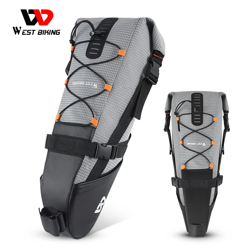 

WEST BIKING Bicycle Pannier Bag Tail Rainproof 10L Reflective Shockproof Cycling Rear Seatpost Bag MTB Road Trunk Bikepacking