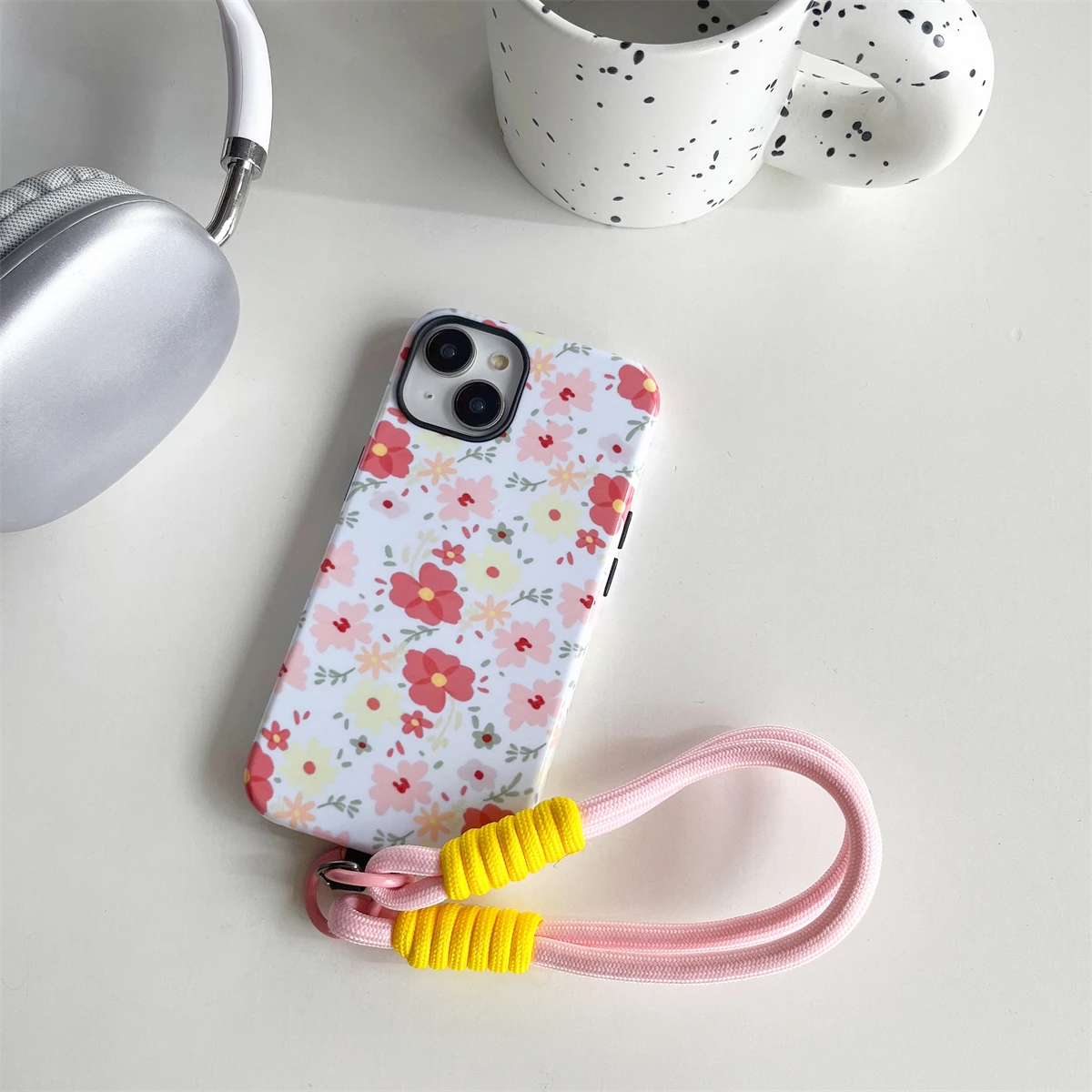 Flower series pattern intInclusive Phone Case Two-In-One Film Protective Shell For iPhone 15 14 13 12 11 Pro Max Plus Mini