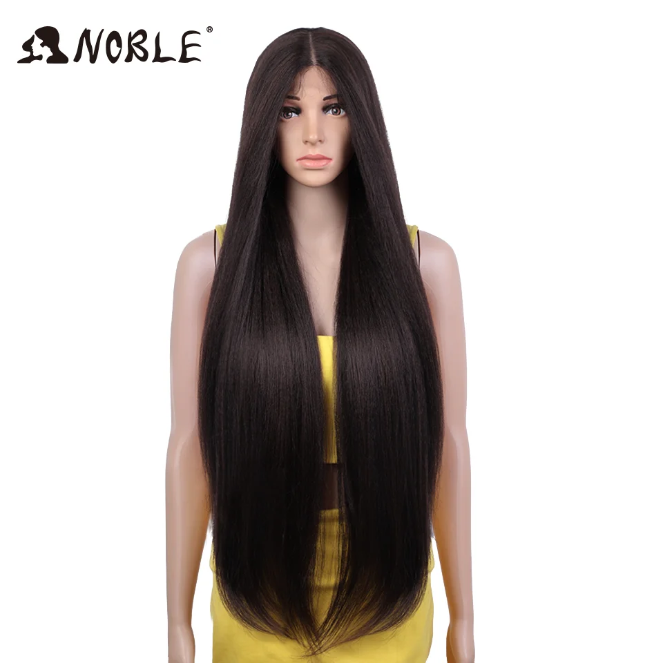 Noble Synthetic Lace Front Wigs For Women 36 Inch Kinky Straight Wig Lace Front Wig Ombre Lace Wigs Cosplay Lace Front Wig