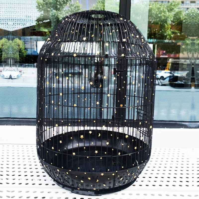 Bird Cage Cover Accessories Nylon Mesh Shell Skirt Net Easy Cleaning Seed Catcher Guard Airy Parrot Net