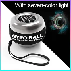 Gyroscopic Power Trainer: Auto - Start LED Wrist & Forearm Exerciser (Metal 7 - color light)