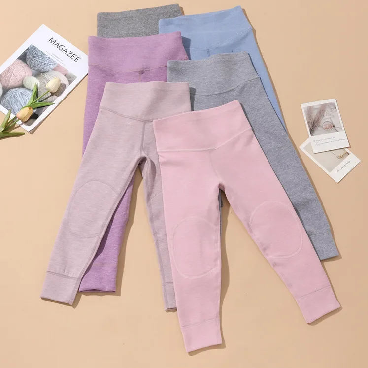 Warm Wool Silk Children's Pants Autumn Winter Knee Warm Waist Protector Boy's Underwear Soft Comfortable Breathable Kids Bottoms
