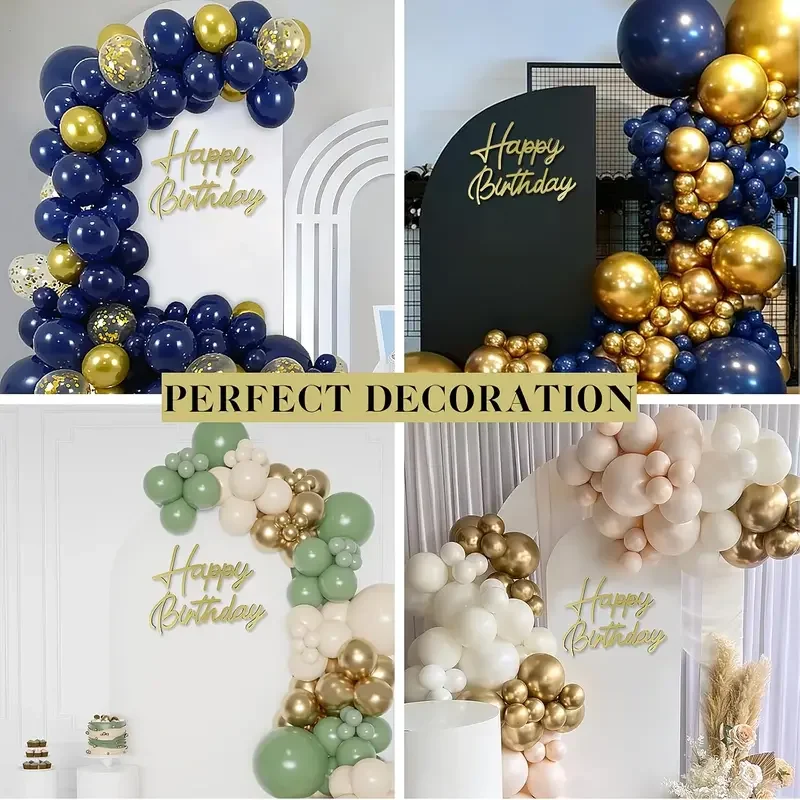 3D Happy Birthday Letter Mirror Wall Stickers Acrylic Signature Birthday Party Decoration Background Wall Photo Home Decor
