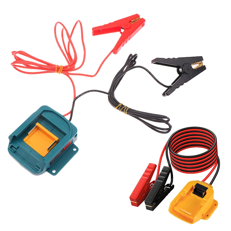 1 Set 12AWG Jumper Starter Kit, Car Battery Igniter with Power Tool Cable for Makita/Dewalt, Automotive Emergency Power Kit
