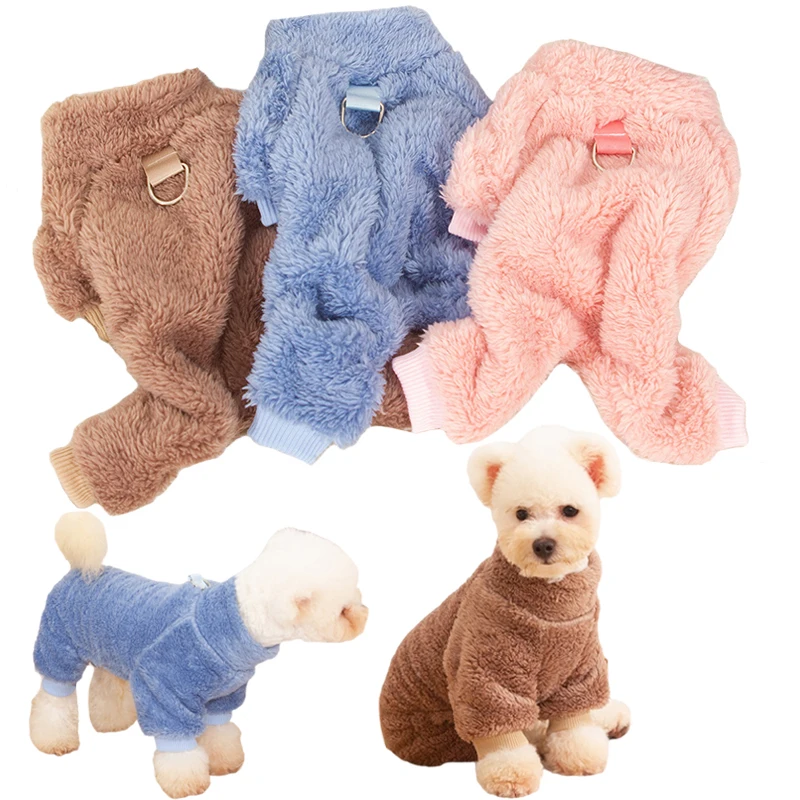 

Warm Fleece Pet Pajamas for Small Medium Dogs Cats Winter Puppy Jumpsuit French Bulldog Chihuahua Clothes Shih Tzu Poodle Jacket