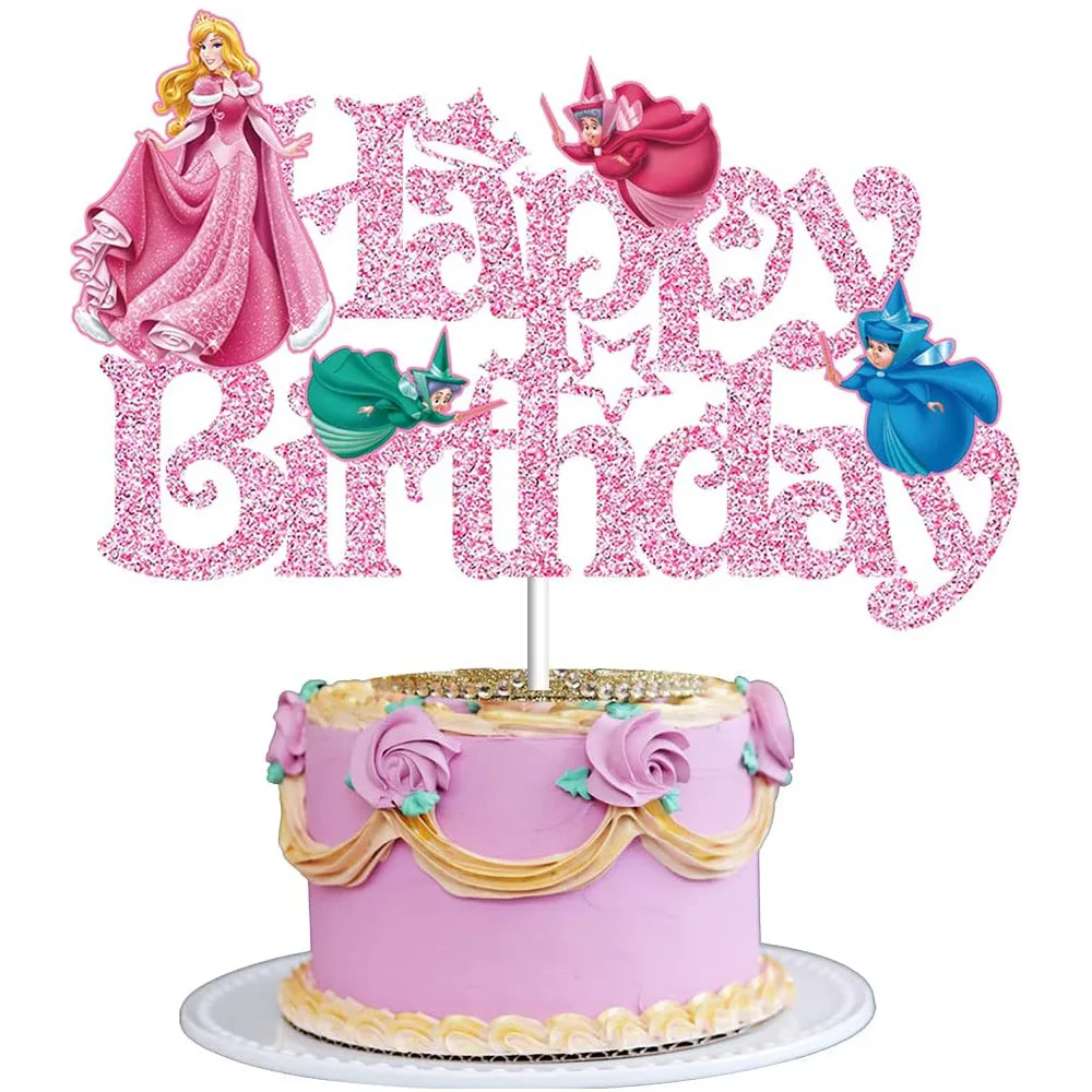 Princess Cake Topper forniture per feste di compleanno Decor cenerentola  Princess Aurora Cupcake Toppers per bambini decorazione natalizia regalo