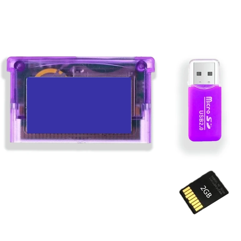 Super-Card Cartucho Adaptador para GBA-SP IDS, Mini SD-Flash Card, Dispositivo de Backup Game, USB Flash Drive, NDS-NDSL, 45BA, 2GB