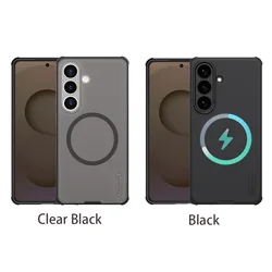 Nillkin Frosted Shield Magnetic Shock - Proof & Non - Slip Protective Phone Case - Magnetic Clear Black (For Galaxy S26)