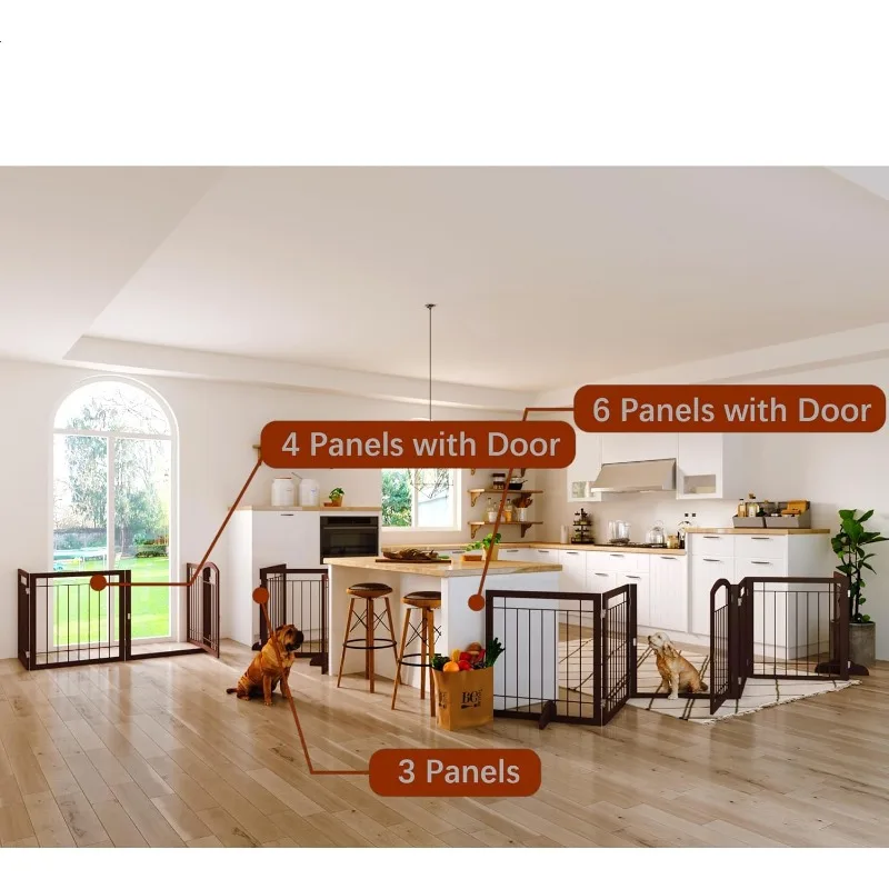 Extra Wide Freestanding Dog Gate 4