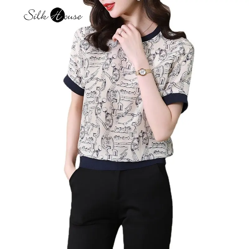 hangzhou-t-shirt-de-seda-de-manga-curta-feminina-top-estampado-design-high-end-verao-novo-2023