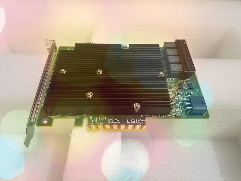 LSI SAS 9300-16i RAID 컨트롤러 카드 12Gbps HBA 버스 어댑터 IT 모드 SATA PCIe 확장 카드 ZFS TrueNAS UNRAID 4*SFF-86용
